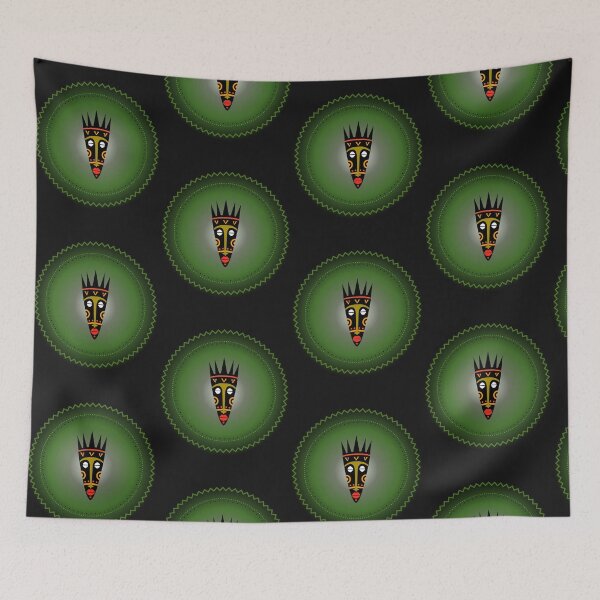 Item preview, African Mystical Mask.  Tribal, Green.  designed and sold by Third-Eye-Realm.