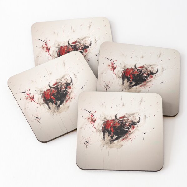 Item preview, Charging Bull - Red and Black designed and sold by Alt-C Music.