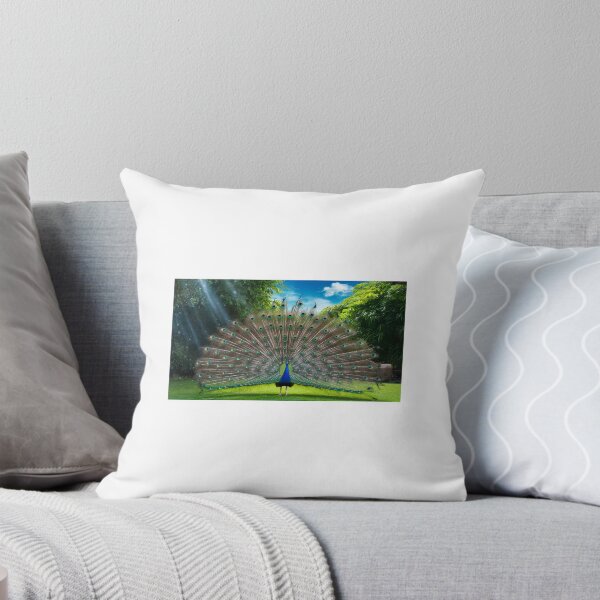 Item preview, Majestic and beautiful peacock in a green field designed and sold by Bellas-Artes-99.