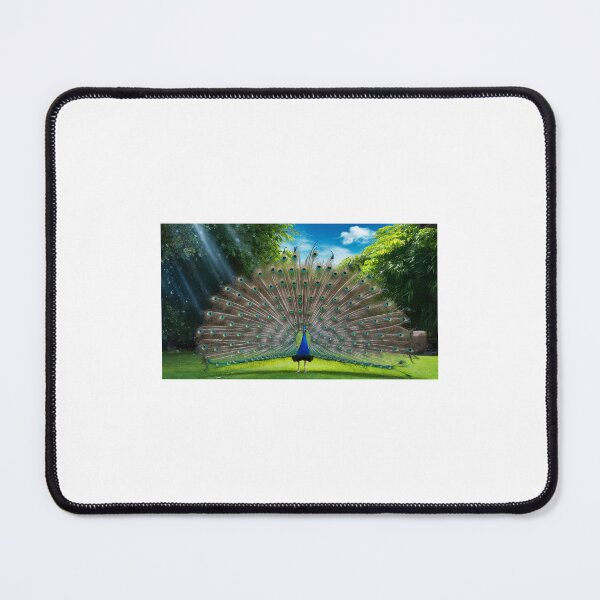Item preview, Majestic and beautiful peacock in a green field designed and sold by Bellas-Artes-99.