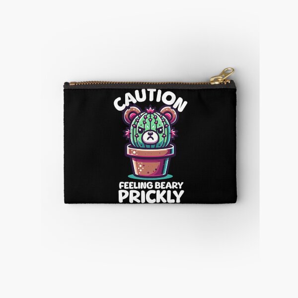Item preview, Feeling beary prickly - grumpy cactus pun designed and sold by EvergreenWhimsy.