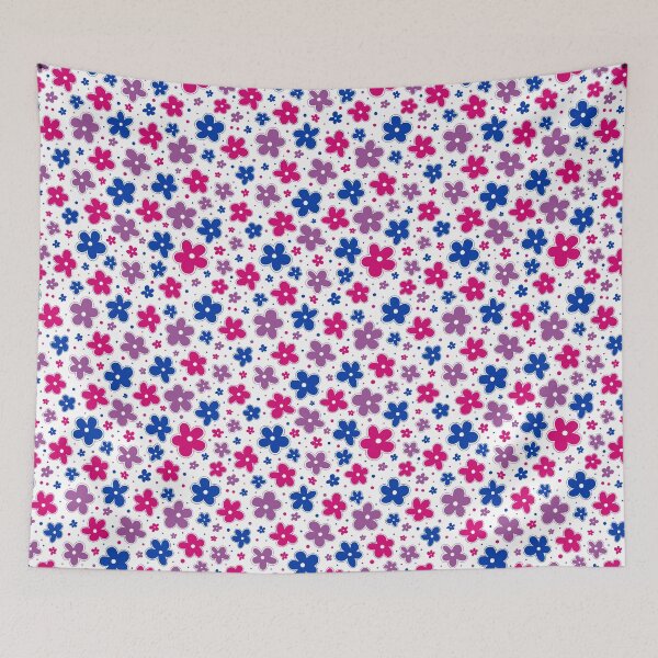 Item preview, Bi Bisexual Pride Flowers Doodle Pink Blue Purple designed and sold by JoyfulJen.