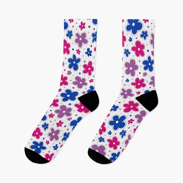 Item preview, Bi Bisexual Pride Flowers Doodle Pink Blue Purple designed and sold by JoyfulJen.