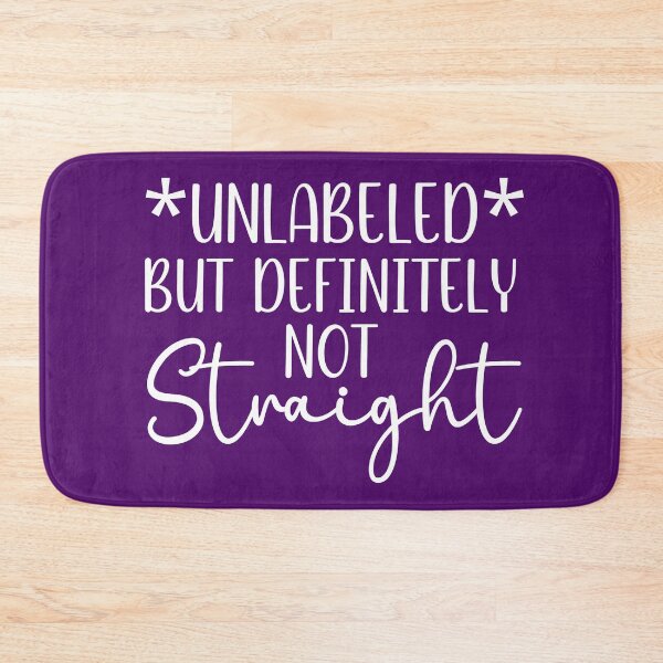 Item preview, Unlabeled but definitely not straight - gay pride designed and sold by EvergreenWhimsy.