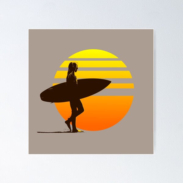 Item preview, Golden Sunrise Surfer Girl designed and sold by Aaron  Kinzer.