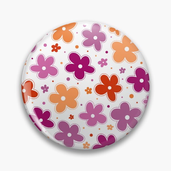 Item preview, Lesbian Pride Flag Flowers Doodle Pink Red Orange designed and sold by JoyfulJen.