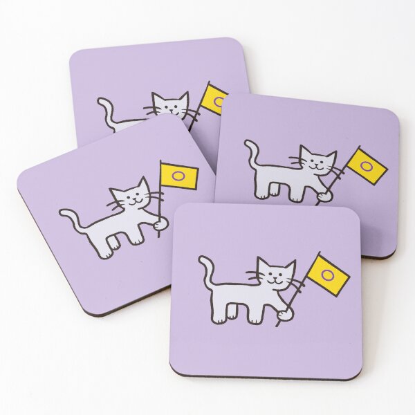 Item preview, Intersex Pride Flag Cat designed and sold by sunlucky.