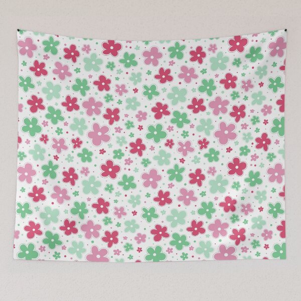 Item preview, Abrosexual Pride Flowers Doodle Pink Green designed and sold by JoyfulJen.