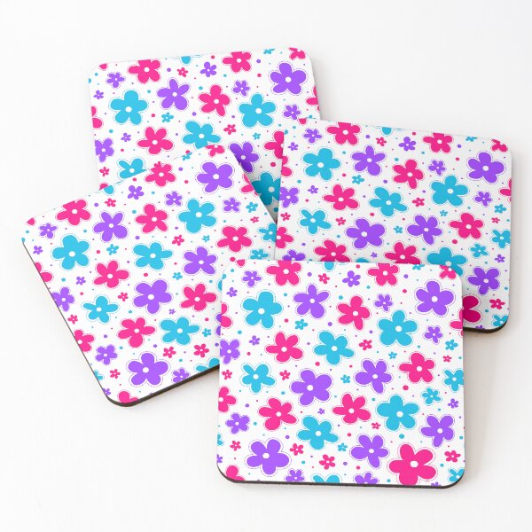 Item preview, Androgyne Pride Flowers Doodle Pink Blue Purple designed and sold by JoyfulJen.
