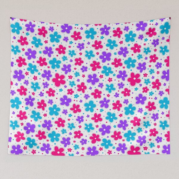 Item preview, Androgyne Pride Flowers Doodle Pink Blue Purple designed and sold by JoyfulJen.