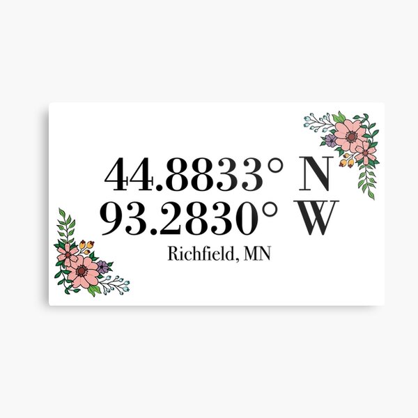 Item preview, Richfield, MN Coordinates designed and sold by mynameisliana.