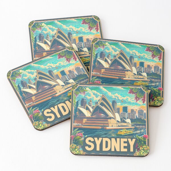 Item preview, Retro Sydney Illustration designed and sold by nomiraclehere.