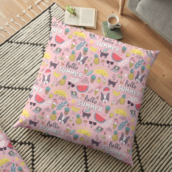 Hello Summer Floor Pillow