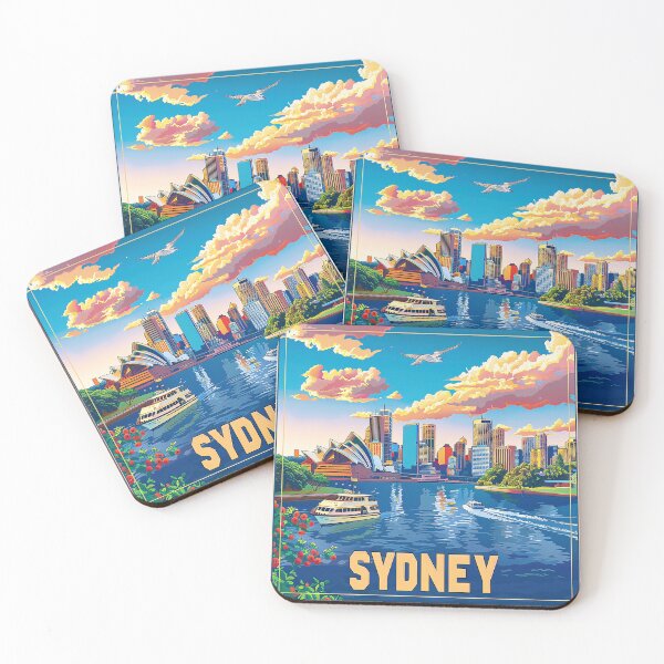 Item preview, Retro Sydney Illustration designed and sold by nomiraclehere.