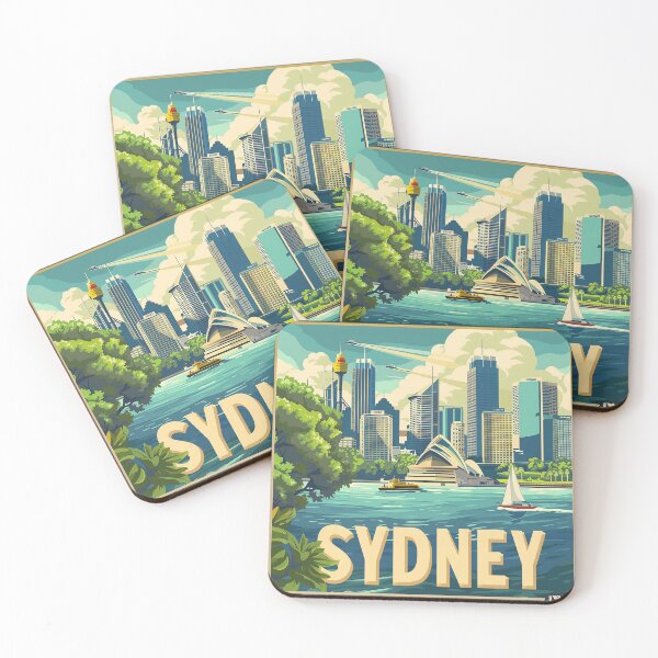 Item preview, Retro Sydney Illustration designed and sold by nomiraclehere.