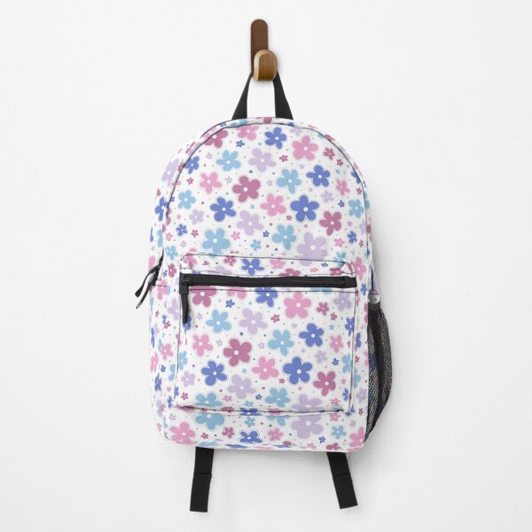 Item preview, Bigender Pride Flowers Doodle Pink Blue Lavender designed and sold by JoyfulJen.