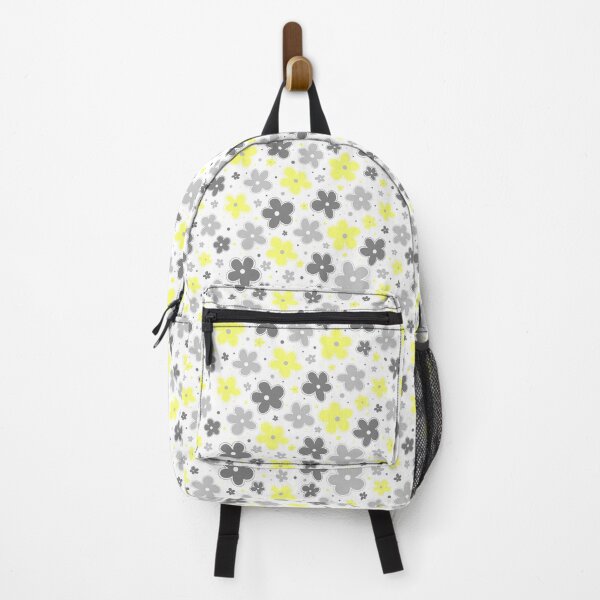 Item preview, Demigender Pride Flowers Doodle Grey White Yellow designed and sold by JoyfulJen.