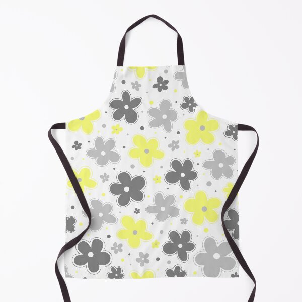 Item preview, Demigender Pride Flowers Doodle Grey White Yellow designed and sold by JoyfulJen.