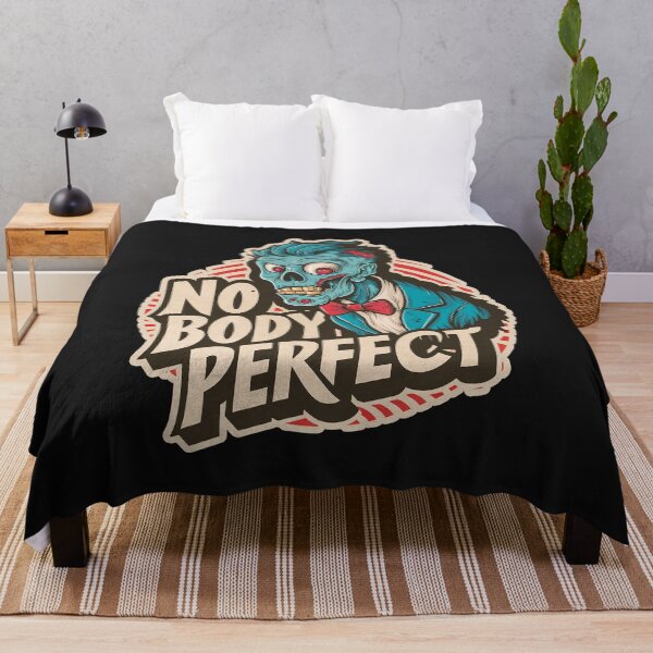 Item preview, ''No Body Perfect'' Vintage Funny Zombie Undead T-Shirt designed and sold by Witty Shirts.