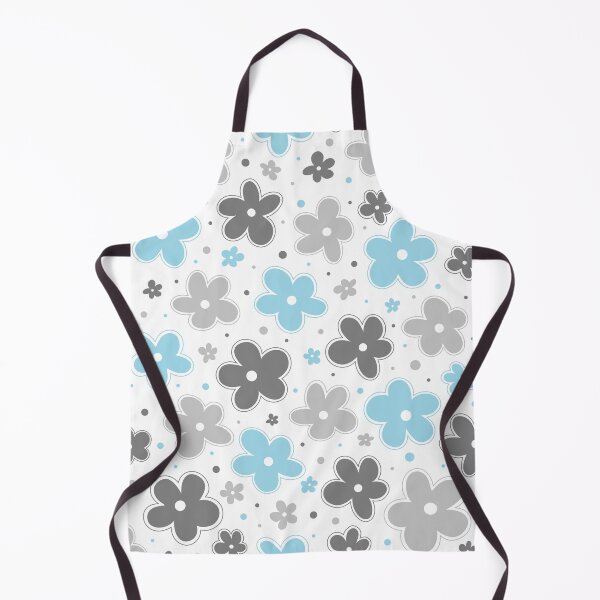 Item preview, Demiboy Pride Flowers Doodle Grey White Blue designed and sold by JoyfulJen.