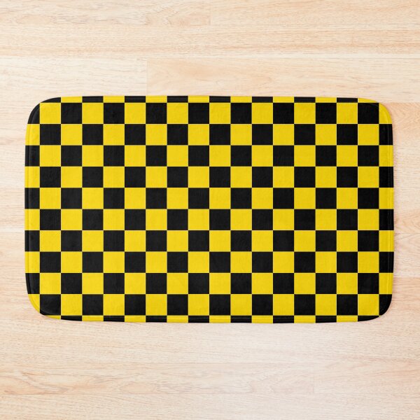 Item preview, Small Checkered - Black and Gold Yellow designed and sold by JustPatterns2.