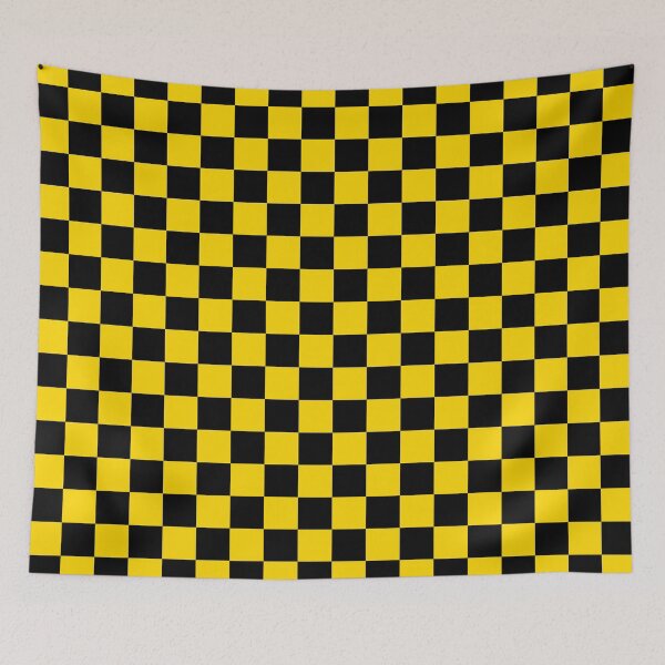 Item preview, Small Checkered - Black and Gold Yellow designed and sold by JustPatterns2.