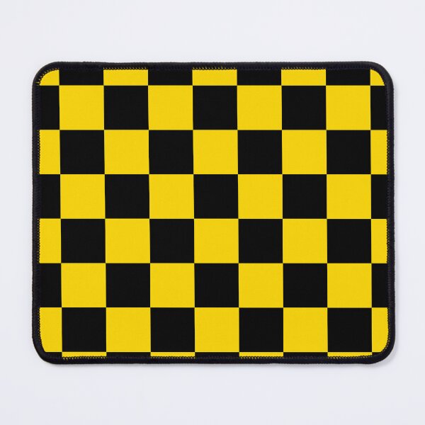 Item preview, Checkered - Black and Gold Yellow designed and sold by JustPatterns2.