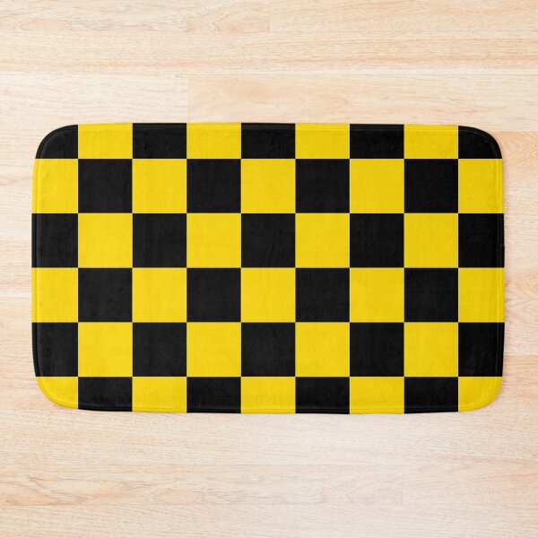 Item preview, Checkered - Black and Gold Yellow designed and sold by JustPatterns2.