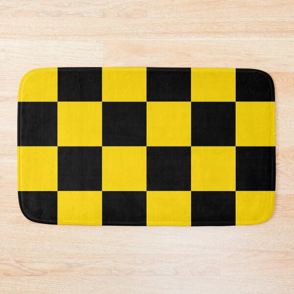 Item preview, Large Checkered - Black and Gold Yellow designed and sold by JustPatterns2.