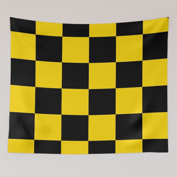 Item preview, Large Checkered - Black and Gold Yellow designed and sold by JustPatterns2.