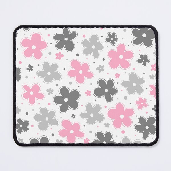 Item preview, Demigirl Pride Flowers Doodle Grey White Pink designed and sold by JoyfulJen.
