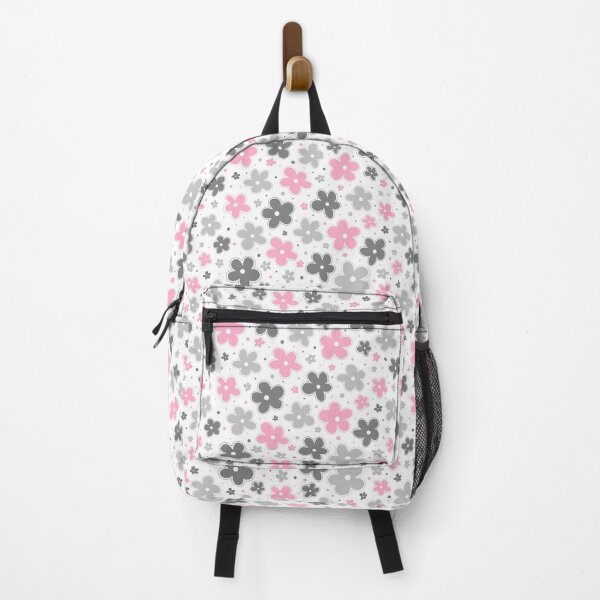 Item preview, Demigirl Pride Flowers Doodle Grey White Pink designed and sold by JoyfulJen.