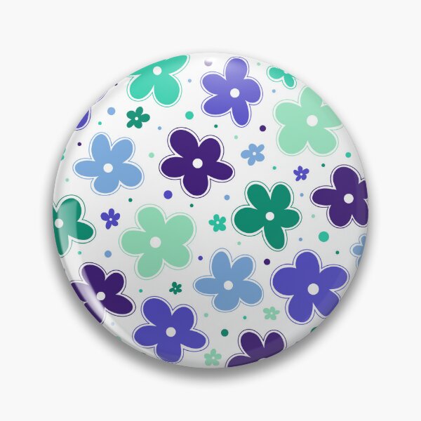 Item preview, Gay Men's Pride Flowers Doodle Blue Green designed and sold by JoyfulJen.