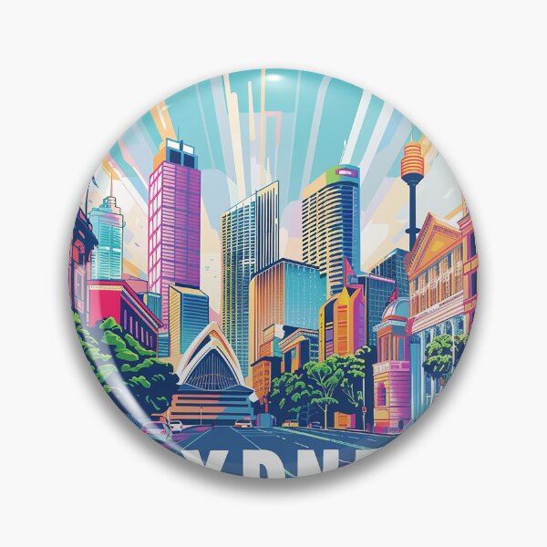 Artikelvorschau, Retro-Sydney-Illustration entworfen und verkauft von nomiraclehere.