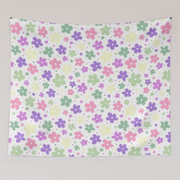 Item preview, Genderfae Pride Flag Flowers Doodle Pastel Pink designed and sold by JoyfulJen.