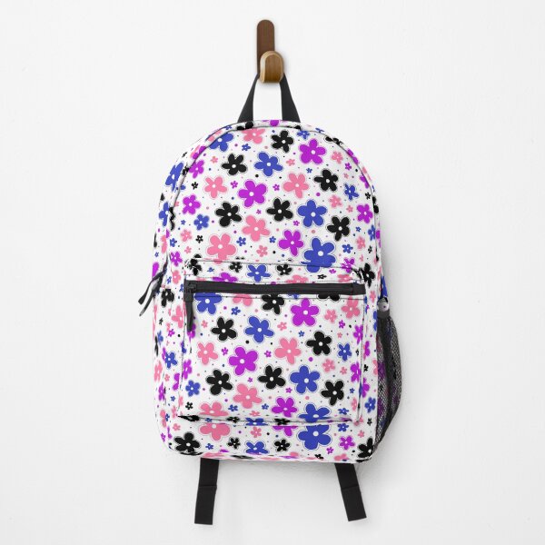 Item preview, Genderfluid Pride Flag Flowers Doodle Pink Purple designed and sold by JoyfulJen.