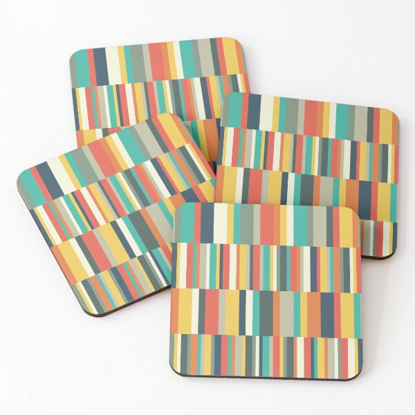 Aperçu de l'œuvre Modèle sans couture de rayures colorées créée et vendue par polymolystudio.