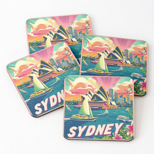 Item preview, Retro Sydney Illustration designed and sold by nomiraclehere.