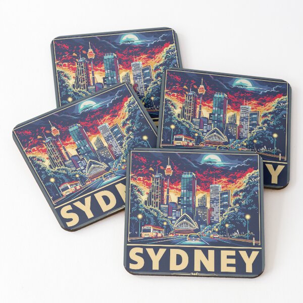 Item preview, Retro Sydney Illustration designed and sold by nomiraclehere.