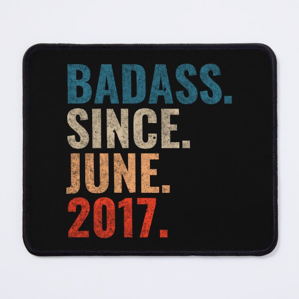 Item preview, Badass since June 2017 Vintage 2017 June birthday gift designed and sold by Teelogic.
