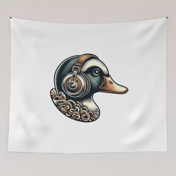 Item preview, Music Lover Duck designed and sold by TeeGleam.