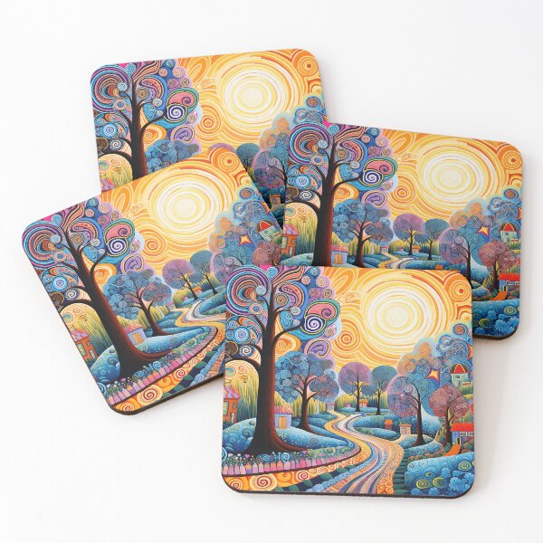 Item preview, Elionia - Colorful landscape painting (1/4) designed and sold by sabantha.