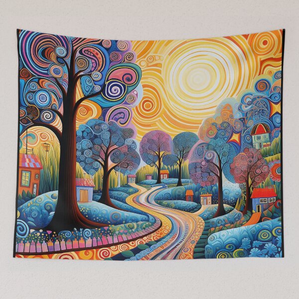 Item preview, Elionia - Colorful landscape painting (1/4) designed and sold by sabantha.