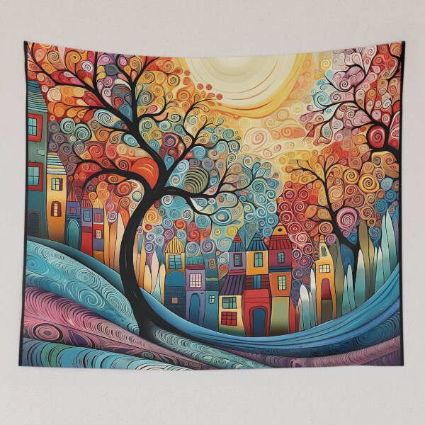 Item preview, Elionia - Colorful landscape painting (3/4) designed and sold by sabantha.