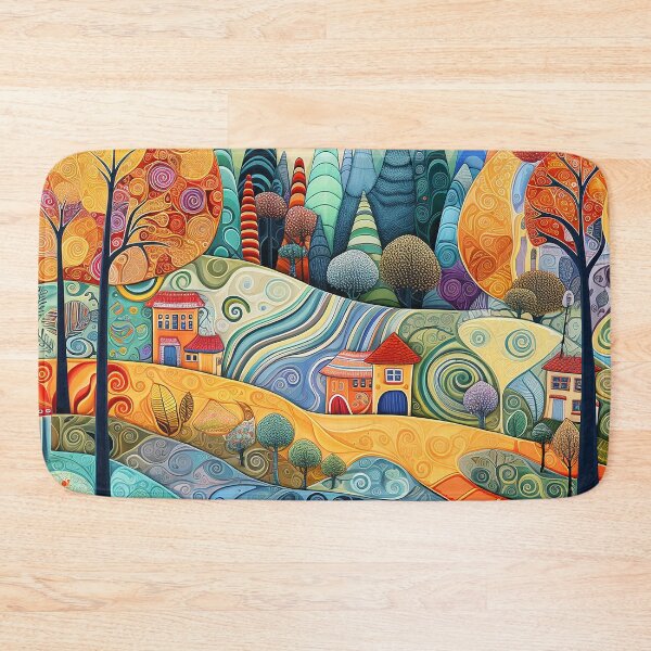 Item preview, Elionia - Colorful landscape painting (4/4) designed and sold by sabantha.