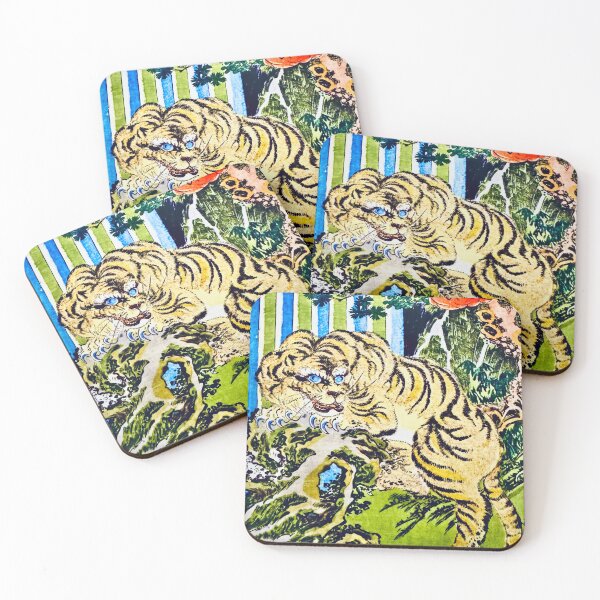 Item preview, Crouching Tiger in jungle Ukiyo designed and sold by Daruma786.