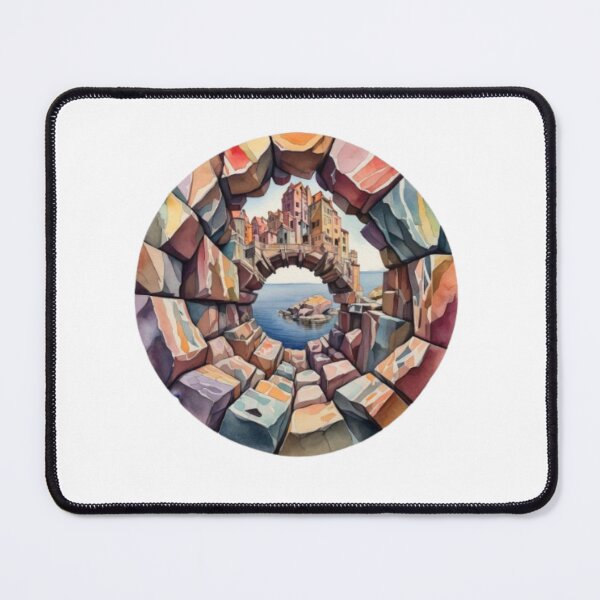 Item preview, Hidden Ocean Rock City in Circle Design in WaterColor Paint designed and sold by EmeraldCauldren.