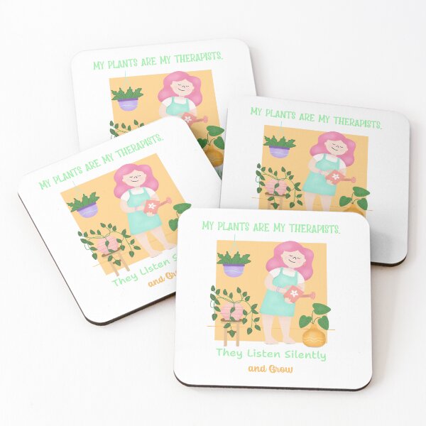 Item preview, My Plants are my Therapists. They Listen Silently and Grow.  designed and sold by Zha-Zha Designs.