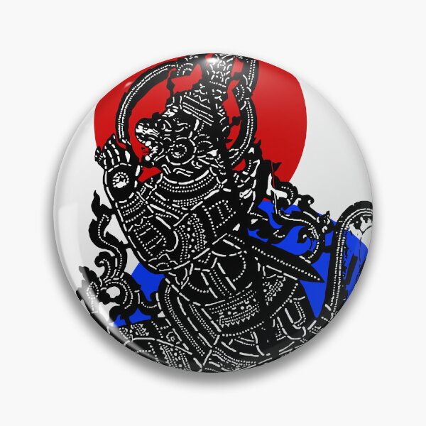 Item preview, YEK THAI  lai thai traditional in classic  red and blue color shadowplay culture designed and sold by Bspaces.
