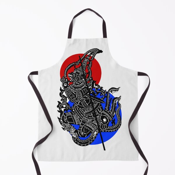 Item preview, YEK THAI lai thai traditional in classic red and blue color shadowplay culture designed and sold by Bspaces.